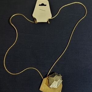 Delicate Gold Faceted Pendant Necklace for Women